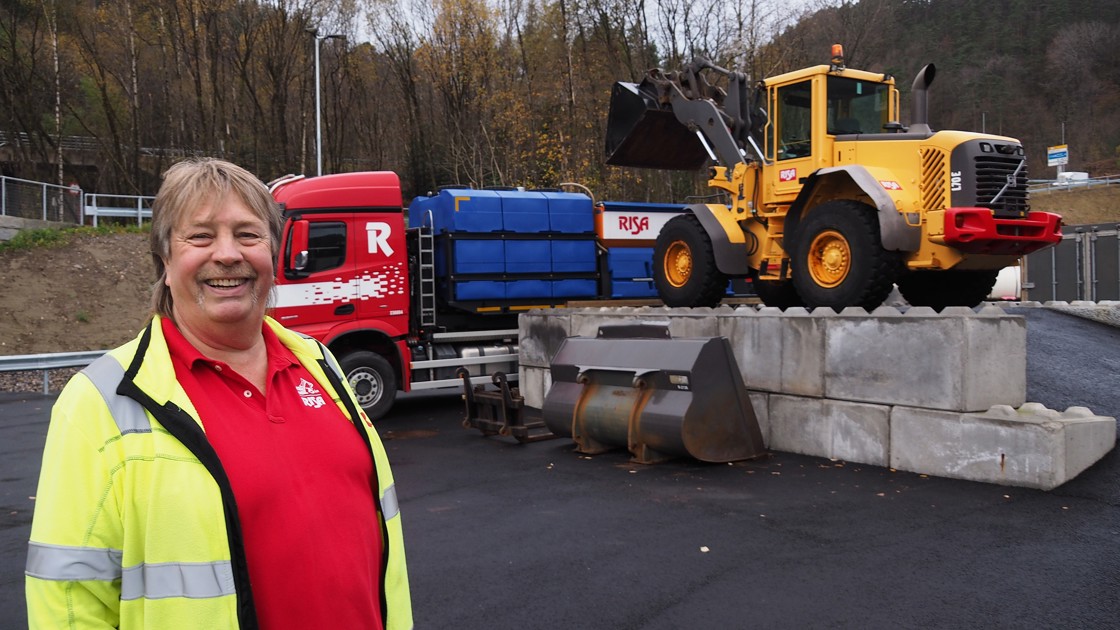 Gjennomtenkt: Veidriftstasjonens disponering av de 6300 kvadratmeterne med asfaltert område er nøye planlagt for å sikre effektiv arbeidsflyt med maskiner.