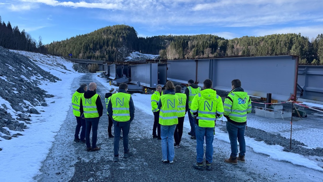 Befaring i forbindelse med tilbudskonferansen for Hommelvikbrua. Foto: Nye Veier