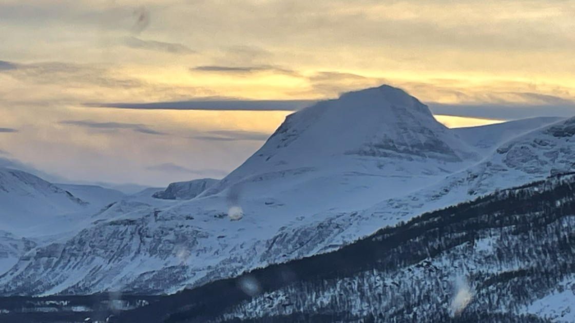 Utsikt fra E6 Kvænangsfjellet.