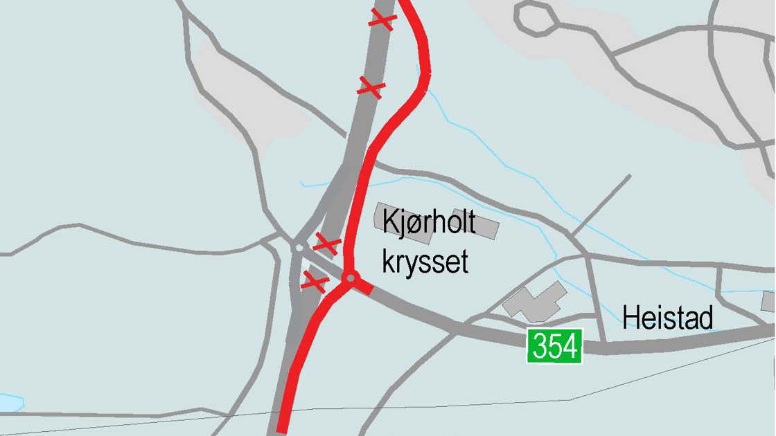 I løpet av 20. desember blir det nytt kjøremønster forbi anleggsområdet på E18 på strekningen mellom Kjørholttunnelen og Steinbrekkatunnelen.